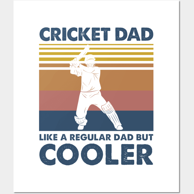 Cricket Dad Vintage Gift Father's Day Wall Art by Soema